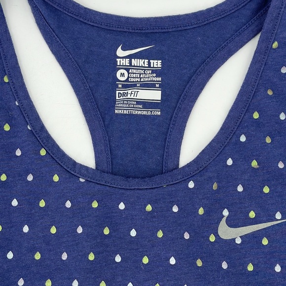 Nike tank top size medium blue polka dot - Picture 4 of 5